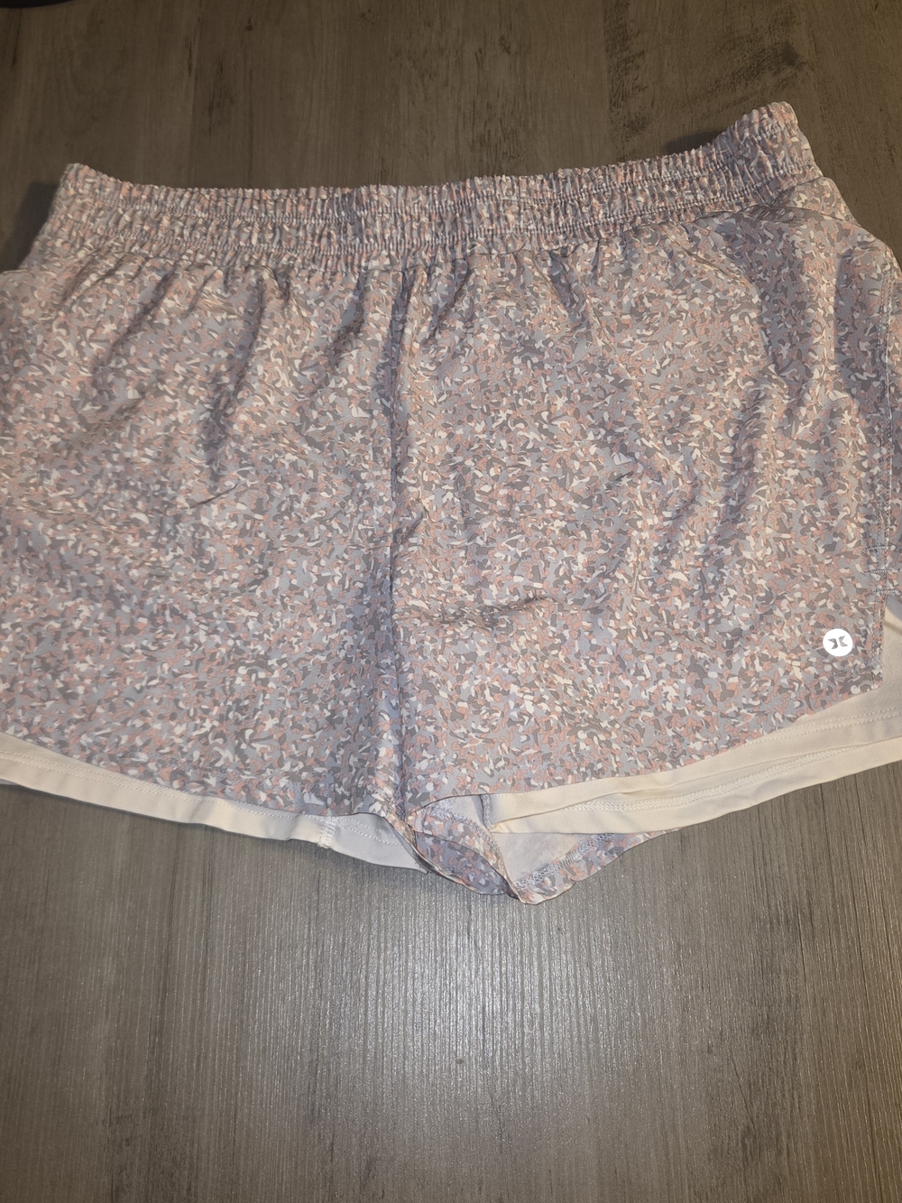 RBX Live Life Active 2-in-1 Running Shorts Large Floral Speckle